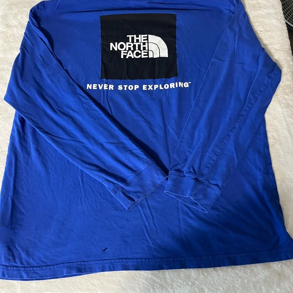 The North Face Blue Long Sleeve Shirt XL